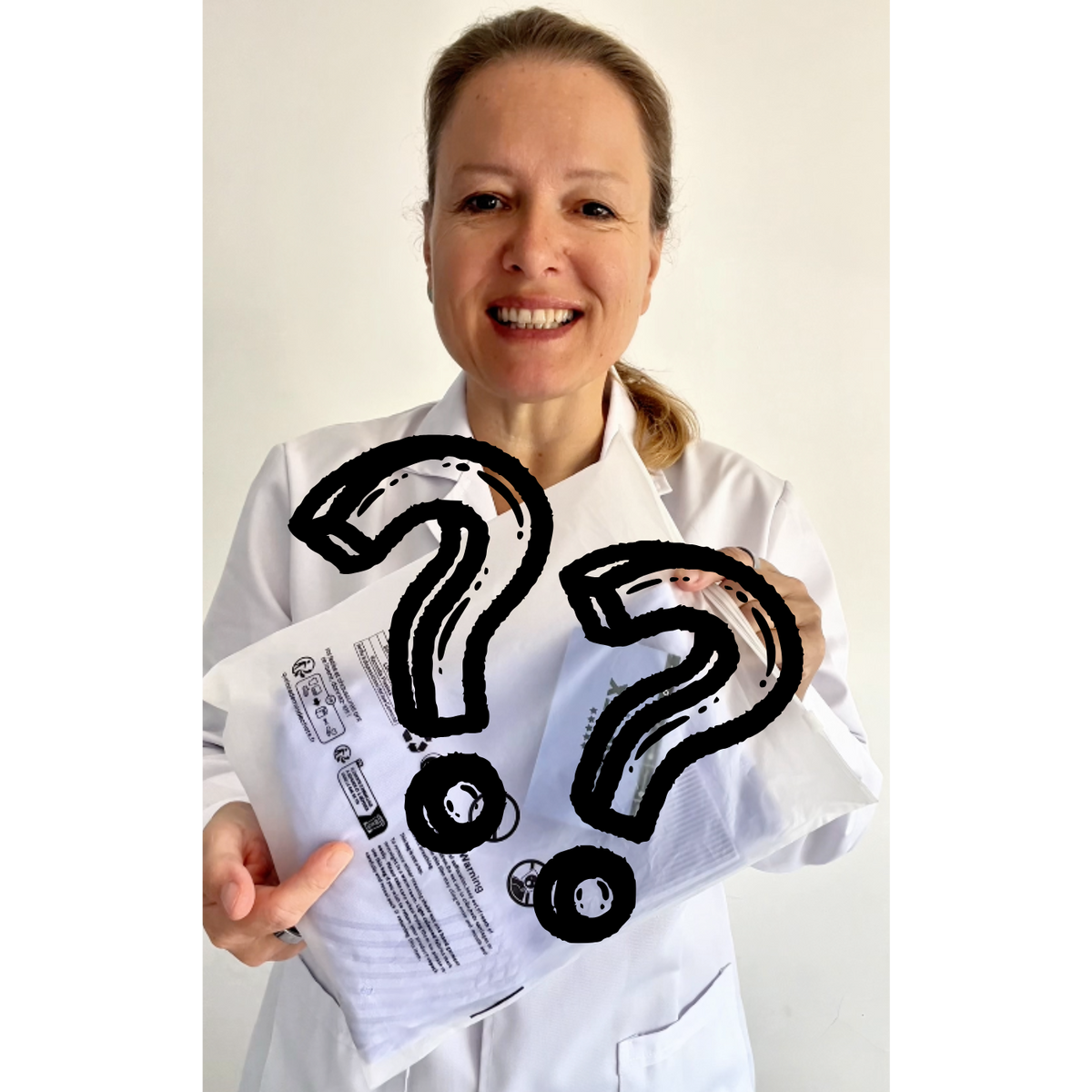 Dr. Mara Keller holding a CelluFlex pack