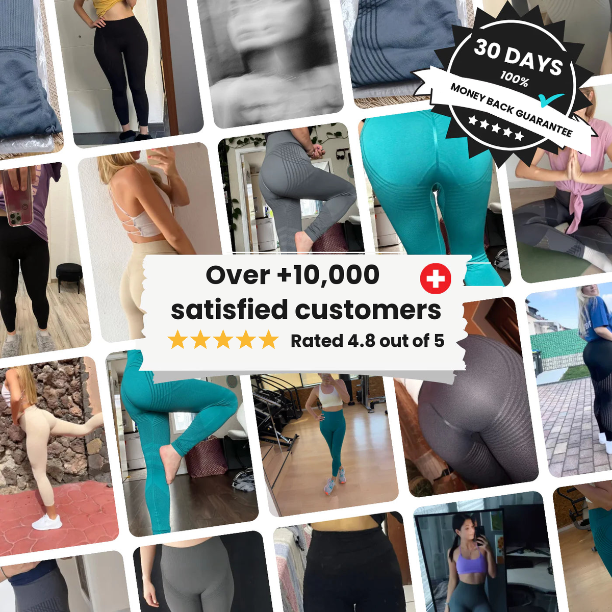 Customers wearing the leggings